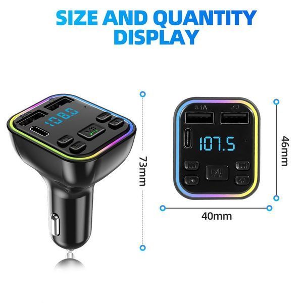 Модулятор FM,2 USB,1-Type C Car Fm player G39 VEN142 фото