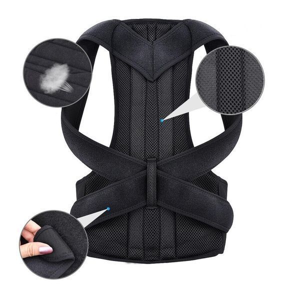 Грудопоясничний корсет коректор правильної постави Back Pain Need Help Чорний для спини від сутулості (100) VEN95 фото
