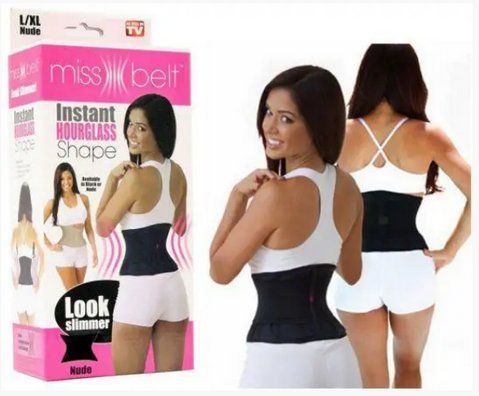 Пояс для утяжки живота Міс Беллт Miss Power Belt компресійний для схуднення B967 фото