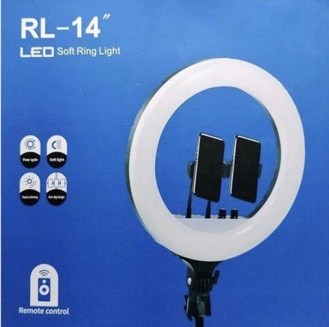 Кільцева LED-лампа 36 см RL-14 з 2 кріпленнями для телефона БЕЗ ШТАТІВА VEN0104 фото
