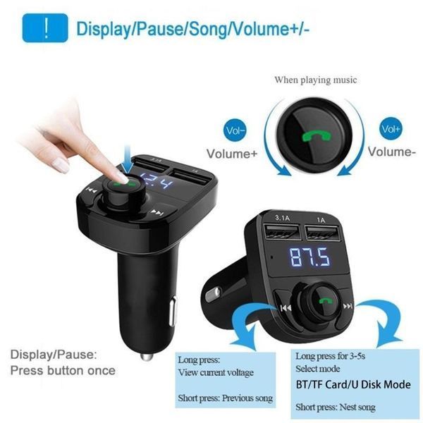 Автомобільний FM-модулятор Multifunction Wireless Car MP3 Player X8 VEN137 фото