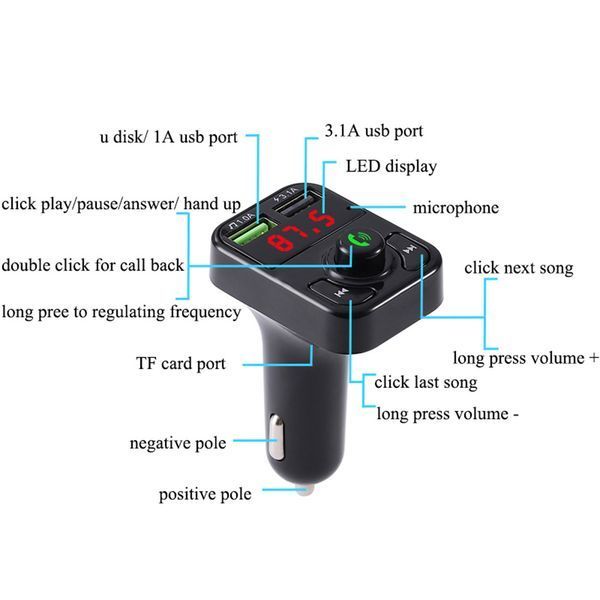Автомобільний FM-модулятор Multifunction Wireless Car MP3 Player X8 VEN137 фото