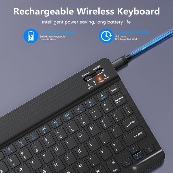 Беспроводная Клавиатура и Мышь. Ультратонкая Bluetooth на Аккумуляторе (40) VEN0330 фото