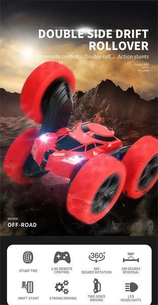 Машинка перевертыш на радиоуправлении stunt car exciter VENC010 фото