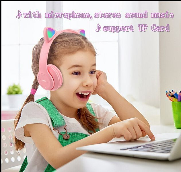 Беспроводные наушники &laquo;кошачьи уши&raquo; с микрофоном, Bluetooth-наушники Cat Ear P47 TVP47M фото