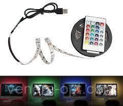 Стрічка світлодіодна LED 3528 RGB 3м 180 LED з пультом і блоком живлення RGB-M фото