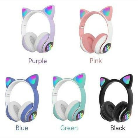 Бездротові блютуз навушники світяться з котячими вушками LED CAT EAR P33 TVP33M фото