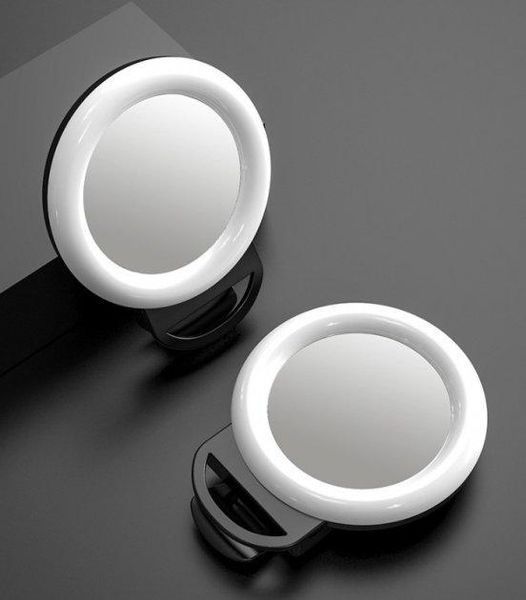 Кільцева селфі-лампа з дзеркалом Selfie Ring Light для планшета, телефону RGBM фото