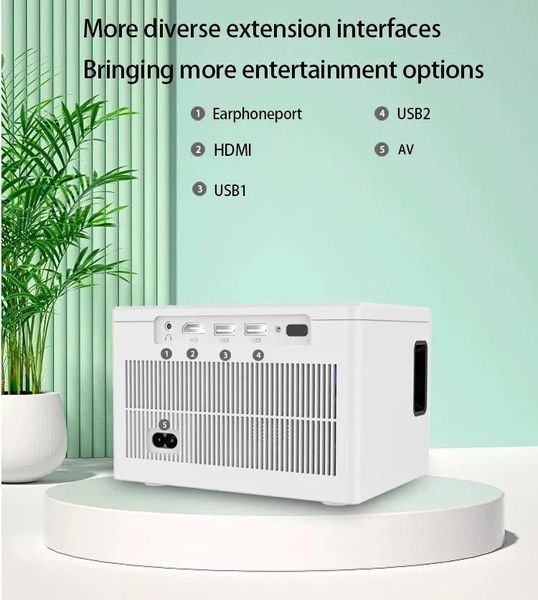 Розумний проєктор 4K, 4 ядра, X6 Android 10, Wi-Fi, 2K відео, Full HD 1080P,мініпроєктор для домашнього кінотеатру VEN0345 фото