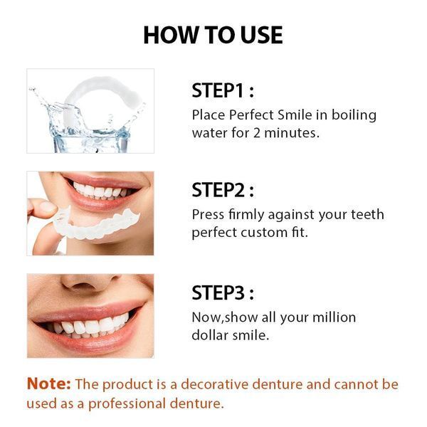 Вініри SnapOn Smile Veneers для зубів сніп він змайл 2 ЧЕЛЮСТІ VEN286B фото