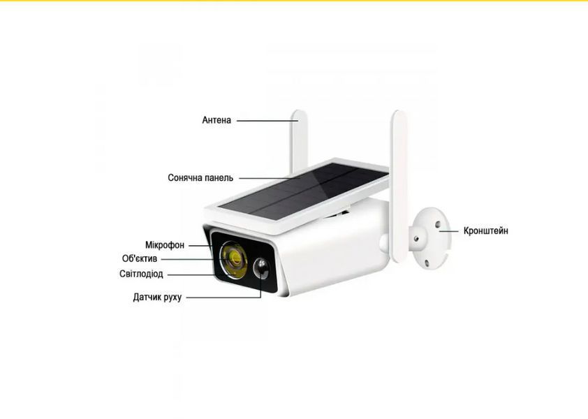 Вулична WIFI-камера відеоспостереження Solar ABQ-Q1 Full HD.Програма hisee se VEN03 фото