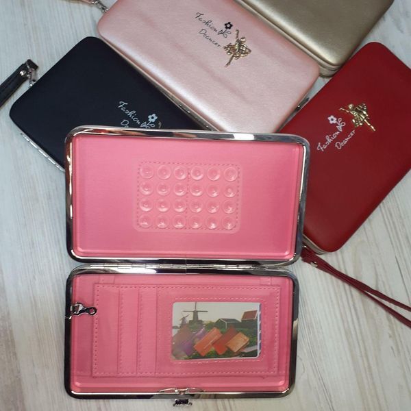 Жіночий гаманець із секцією для телефона Fashion Do Deancer Чорний, сірий, рожевий, золотий, бардовий Y174 фото
