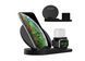 Бездротова зарядка 3 в 1 wireless charger 3 in 1 для смартфона смарт-годинника навушників із захистом A71 фото 1