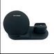 Бездротова зарядка 3 в 1 wireless charger 3 in 1 для смартфона смарт-годинника навушників із захистом A71 фото 6