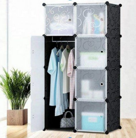 Пластикова складана шафа Storage Cube Cabinet &laquo;МР 28-51&raquo; чорний VENH11 фото