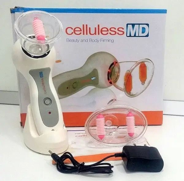 Антицелюлітний вакуумний роликовий масажер для тіла ніг рук Celluless MD Білий TV369 фото
