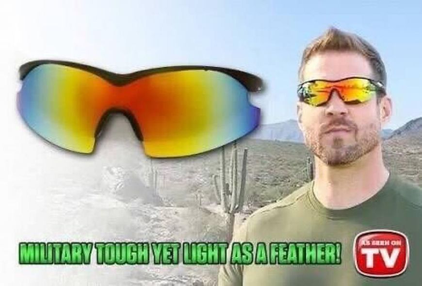 Tac Glasses &mdash; сонцезахисні окуляри в стилі мілітарі, для водіння антивідблискові VEN38 фото