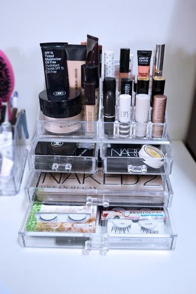 АКРИЛОВИЙ ОРГАНАЙЗЕР ДЛЯ КОСМЕТИКИ COSMETIC ORGANIZER З ЯЩИКАМИ ДЛЯ БІЖУТЕРІЇ TV374 фото