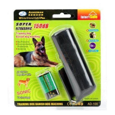 Ультразвуковий відлякувач собак Aokeman sensor Super Ultrasonic dog training AD-100 SH 180Дб 3 в 1 новинка TV-180 фото