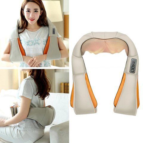 Масажер роликовий для спини та шиї, попереки Massager of neck kneading 12V 24 W (20) VEN0213 фото