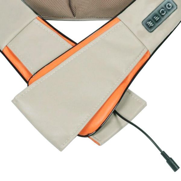 Массажер роликовый для спины и шеи, поясницы Massager of neck kneading 12V 24W (20) VEN0213 фото