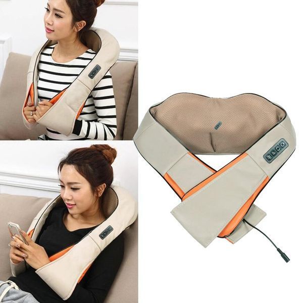 Массажер роликовый для спины и шеи, поясницы Massager of neck kneading 12V 24W (20) VEN0213 фото