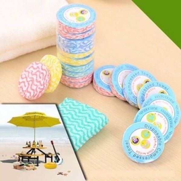 Рушник пресований Magic Towel 30 х 40 см (набір 10 шт.), таблетка міні 1709980609 фото