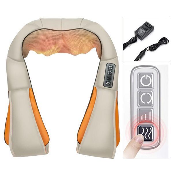 Массажер роликовый для спины и шеи, поясницы Massager of neck kneading 12V 24W (20) VEN0213 фото