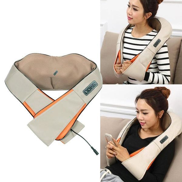 Массажер роликовый для спины и шеи, поясницы Massager of neck kneading 12V 24W (20) VEN0213 фото