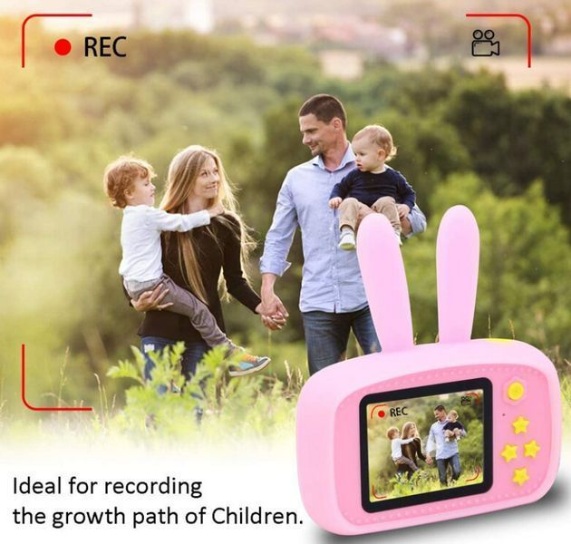Дитячий фотоапарат Smart Kids Camera цифрова фотокамера, дитяча камера для фото Зайчик R16 фото