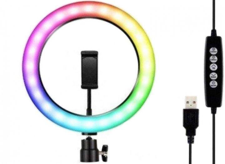 Світлодіодна кільцева Led лампа RGB 30см MJ 30 RGB30 фото
