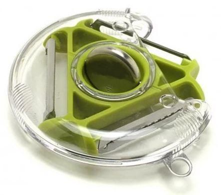 Універсальна овочерізка тристороння для нарізки соломкою Rotary multifunctional peeler TV604 фото
