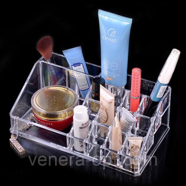 Косметичка Makeup Cosmetics Organizer Drawers Grids Display Storage Clear Acrylic TV374 фото