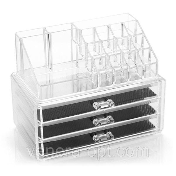 Косметичка Makeup Cosmetics Organizer Drawers Grids Display Storage Clear Acrylic TV374 фото