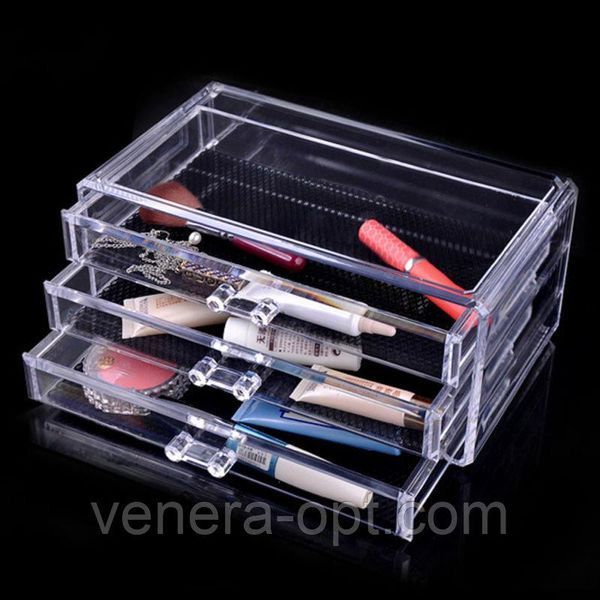 Косметичка Makeup Cosmetics Organizer Drawers Grids Display Storage Clear Acrylic TV374 фото