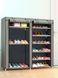 Шафа для взуття Shoe Cabinet тканинна 6 полиць, дві секції. Коричневе світло BR00047 VE47 фото 6