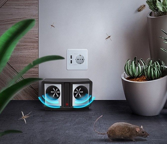 Ультразвуковий електронний відлякувач гризунів мишей щурів DUAL SONIC PEST REPELLER 10-36 фото