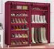 Шафа для взуття Shoe Cabinet тканинна 6 полиць, дві секції. Коричневе світло BR00047 VE47 фото 2