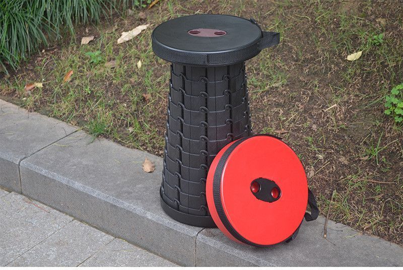 Телескопічний стілець для кемпінгу круглий Telescopic stool VEN85 фото